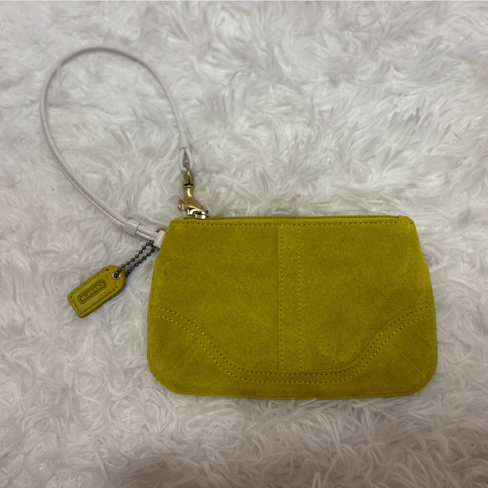 Coach Mustard Wristlet Clutch